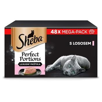 Sheba Perfect Portions vaničky s lososem pro dospělé kočky 8 × ( 6 × 37,5 g ) (4008429130656)