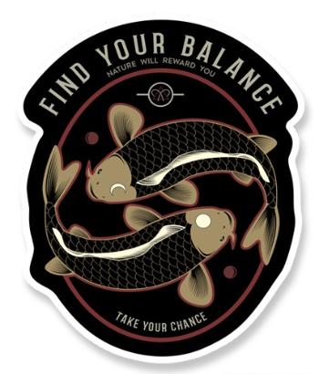 4anglersdesign samolepka 81 find your balance