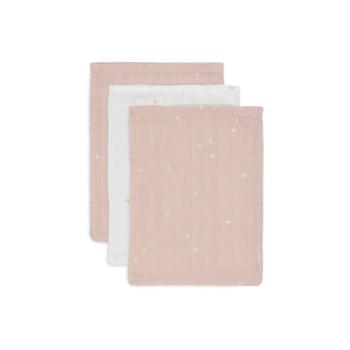 jollein Hydrophil Třpytivý flanel Wild Rose 3-pack 15 x 20 cm