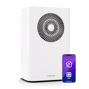 Klarstein CircleDry Smart 12 L odvlhčovač, 12 l/den, 260 W, 24 m², WiFi, časovač, filtr