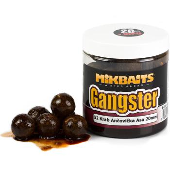 Mikbaits boilies v dipu gangster g2 krab ančovička asa 250 ml - 20 mm