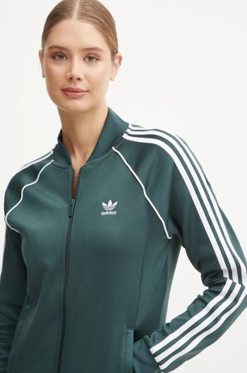 Mikina adidas Originals dámská, zelená barva, vzorovaná, IY2168