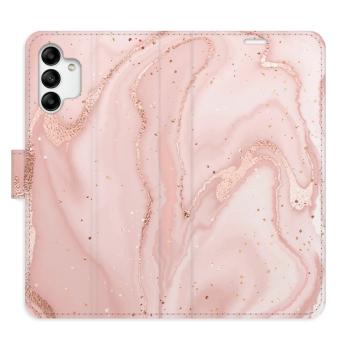 Flipové pouzdro iSaprio - RoseGold Marble - Samsung Galaxy A04s