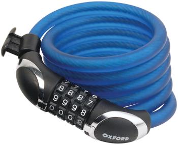 Kerékpár zár OXFORD zár COMBI12, (hossza 1,8 m, kábelátmérő 12 mm, kék)
