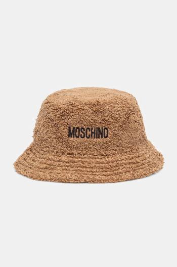 Klobouk Moschino hnědá barva