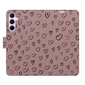 Flipové pouzdro iSaprio - Heart Dark 02 - Samsung Galaxy A55 5G