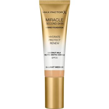 Max Factor Miracle Second Skin hydratační krémový make-up SPF 20 odstín 04 Light Medium 30 ml