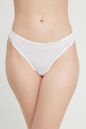 Tanga Calvin Klein Underwear bílá barva, 000QF6878E