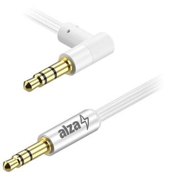 AlzaPower 90Core Audio 3.5mm Jack (M) to 3.5mm Jack 90° (M) 0.5m bílý (APW-CBA3JM905W)