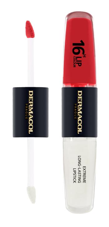 Dermacol Dlouhotrvající dvoufázová barva na rty a lesk 16H Lip Colour (Extreme Long-Lasting Lipstick) 4 + 4 ml 34