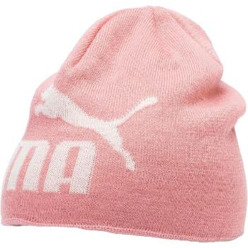 Puma ESSENTIALS LOGO BEANIE Čepice, růžová, velikost