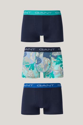 SPODNÍ PRÁDLO GANT SEA PRINT TRUNK 3-PACK LAGOON BLUE