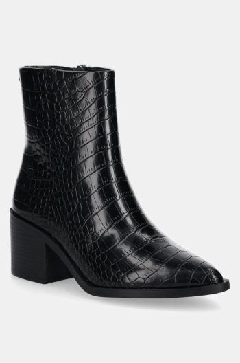 Kožené kotníkové boty Steve Madden Admire dámské, černá barva, na podpatku, SM11003355