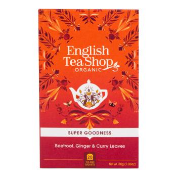 VÝPRODEJ!!!Čaj Červená řepa se zázvorem a kari 20 sáčků BIO   ENGLISH TEA SHOP