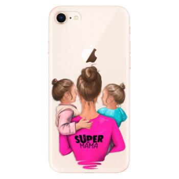 Odolné silikonové pouzdro iSaprio - Super Mama - Two Girls - iPhone 8