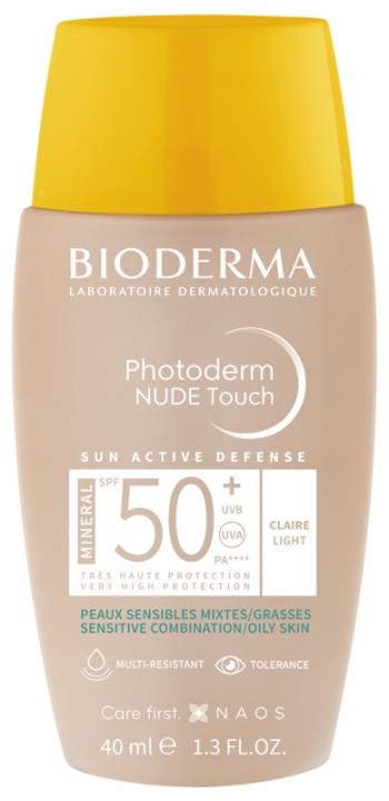 Bioderma Tónovaný fluid pro smíšenou až mastnou pleť Photoderm Nude Touch Mineral SPF 50+ (Fluid) 40 ml Very Light