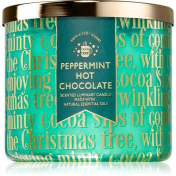 Bath & Body Works Peppermint Hot Chocolate vonná svíčka 411 g