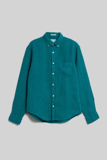 KOŠILE GANT REG GMNT DYED LINEN SHIRT OCEAN TURQUOSIE