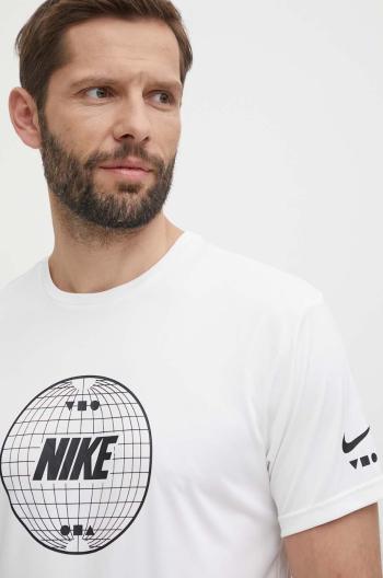 Tréninkové tričko Nike Lead Line bílá barva, s potiskem