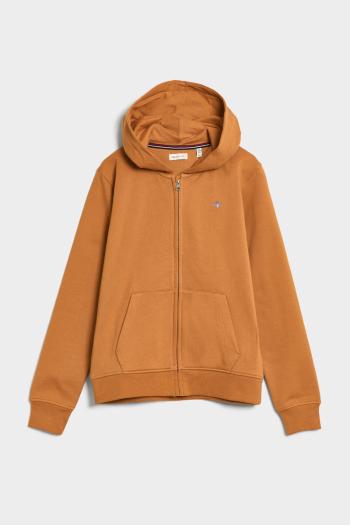 MIKINA GANT SHIELD FULL ZIP HOODIE BURNT SUGAR