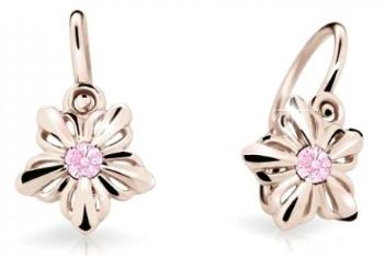 Cutie Jewellery Dětské kytičkové náušnice z růžového zlata C2238-10-X-4 růžová