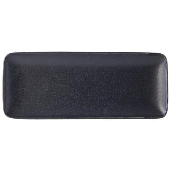 Servírovací talíř BB BLACK 29,5 x 12 cm, obdélník, černá, MIJ