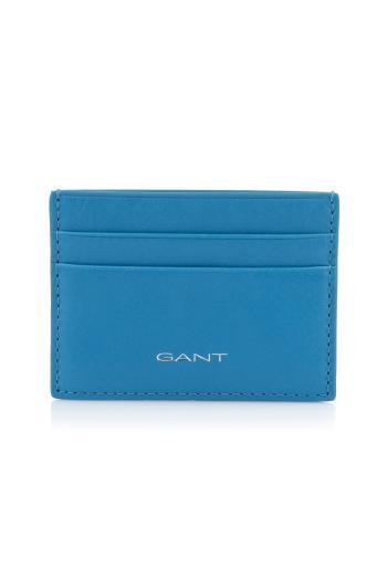 POUZDRO NA PLATEBNÍ KARTY GANT UNISEX. LEATHER CARD HOLDER DAY BLUE