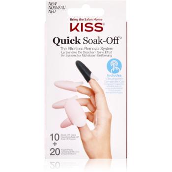 KISS Quick Soak-Off Remover Caps sada pro odstranění umělých nehtů 30 ks