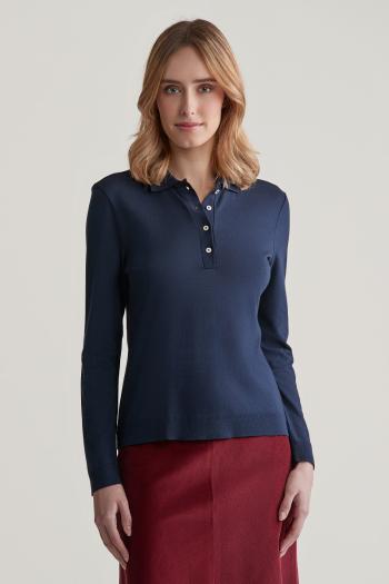 POLOKOŠILE GANT REG SEAMLESS LS POLO EVENING BLUE