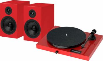 Pro-Ject Juke Box E1 + Speaker Box 5 OM5e High Gloss Red Gramofonová souprava