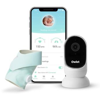 Owlet Monitor Duo Smart Sock 3 & Cam szett újszülötteknek Mint 1 db