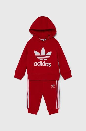 Kojenecká tepláková souprava adidas Originals HOODIE SET červená barva, IX5163