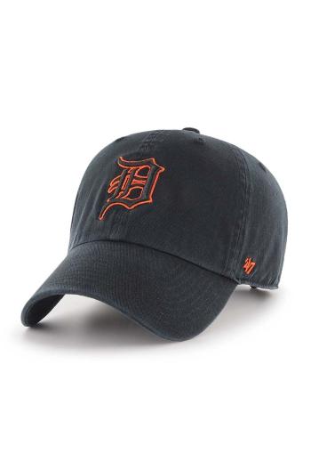 Bavlněná baseballová čepice 47 brand MLB Detroit Tigers černá barva, s aplikací, B-RGW09GWSNL-BKC