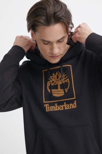 Mikina Timberland pánská, černá barva, s kapucí, s potiskem, TB0A5QV60011