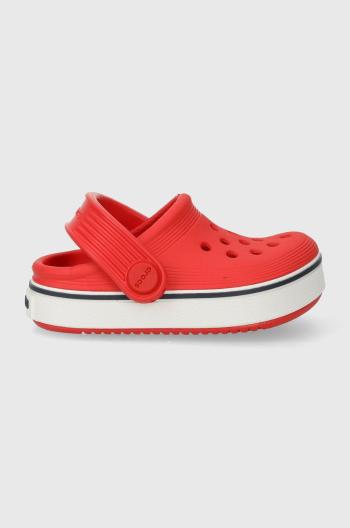 Dětské pantofle Crocs CROCBAND CLEAN CLOG červená barva