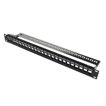 CTnet Patch panel 24port UTP/FTP modulární, 1U (401825)