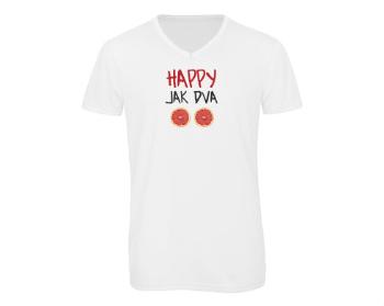 Pánské triko s výstřihem do V Happy jak dva grepy