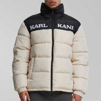 Zimní bunda Karl Kani Retro Essential Puffer Jacket Light Sand - XL