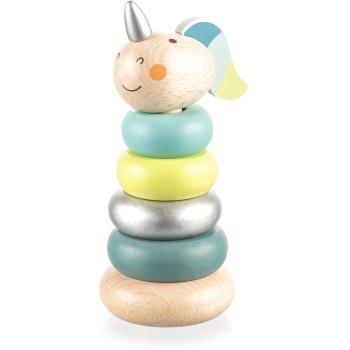 Zopa Wooden Unicorn nasazovací kroužky ze dřeva Blue 1 ks