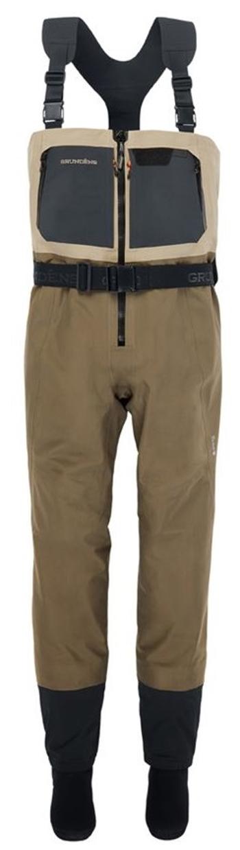 Grundéns prsačky men´s boundary zip stockingfoot wader stone/otter - large king 42-44,5