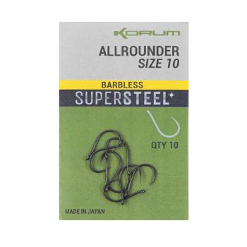 Korum Háčky Supersteel Allrounder Hooks Barbless 10ks - vel. 12