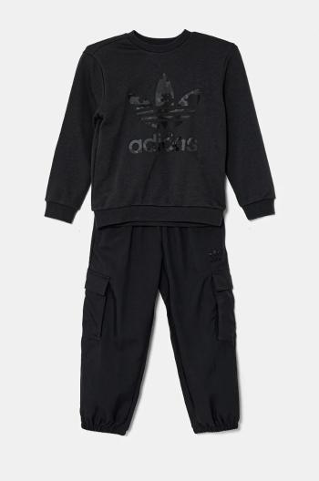 Dětská tepláková souprava adidas Originals CREW SET černá barva, IY1754