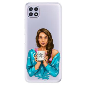 Odolné silikonové pouzdro iSaprio - Coffe Now - Brunette - Samsung Galaxy A22 5G