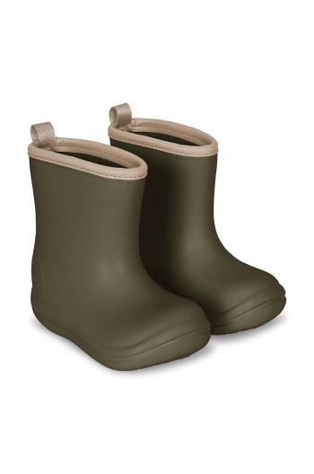 Dětské holínky Konges Sløjd LUC LIGHTWEIGHT RAIN BOOT zelená barva, KS100359