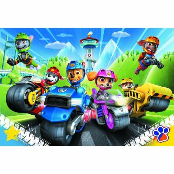 Puzzle Tlapková patrola na motorkách/Paw patrol 100 dílků 41x27,5cm v krabici 29x19x4cm