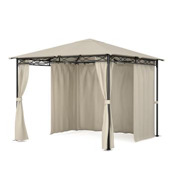 Blumfeldt Mondo, zahradní altán, párty stan, 295 x 262 x 295, ocel, polyester, béžový