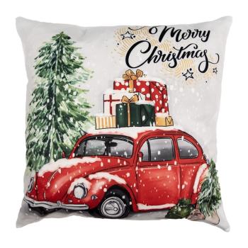 Vánoční povlak na polštář s broukem a dárky Merry Christmas - 45*45 cm KT021.374