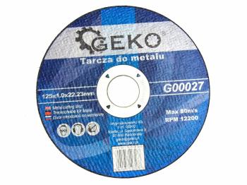 Řezný kotouč na kov, 125x1,0x22,23mm GEKO