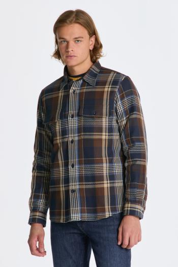 KOŠILE GANT HEAVY TWILL CHECK OVERSHIRT MARINE