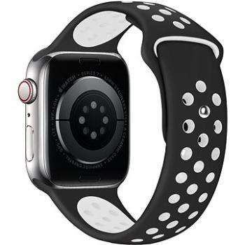 Eternico Sporty pro Apple Watch 42mm / 44mm / 45mm / Ultra 49mm Pure White and Black (AET-AWSP-WhBl-42)